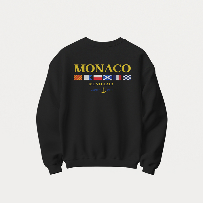 BLUSA MOLETOM CARECA ''MONACO'' PRETA