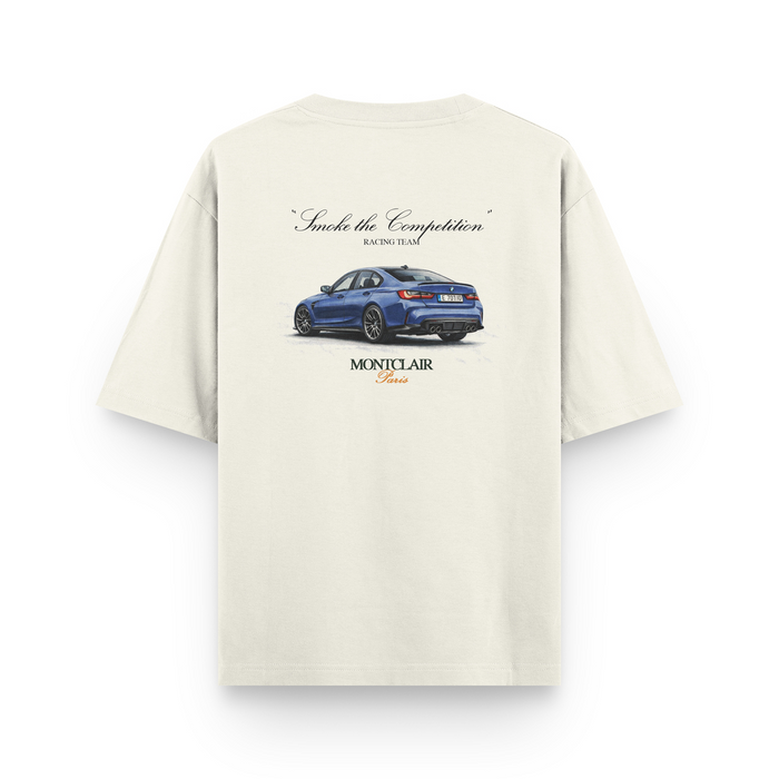 OVERSIZED ''COMPETITION'' OFF WHITE