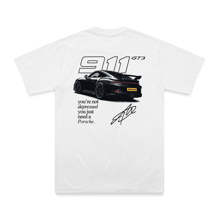 OVERSIZED ''NEED PORSCHE" BRANCA