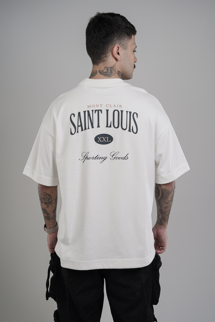 OVERSIZED ''SAINT LOUIS'' OFF WHITE — verso