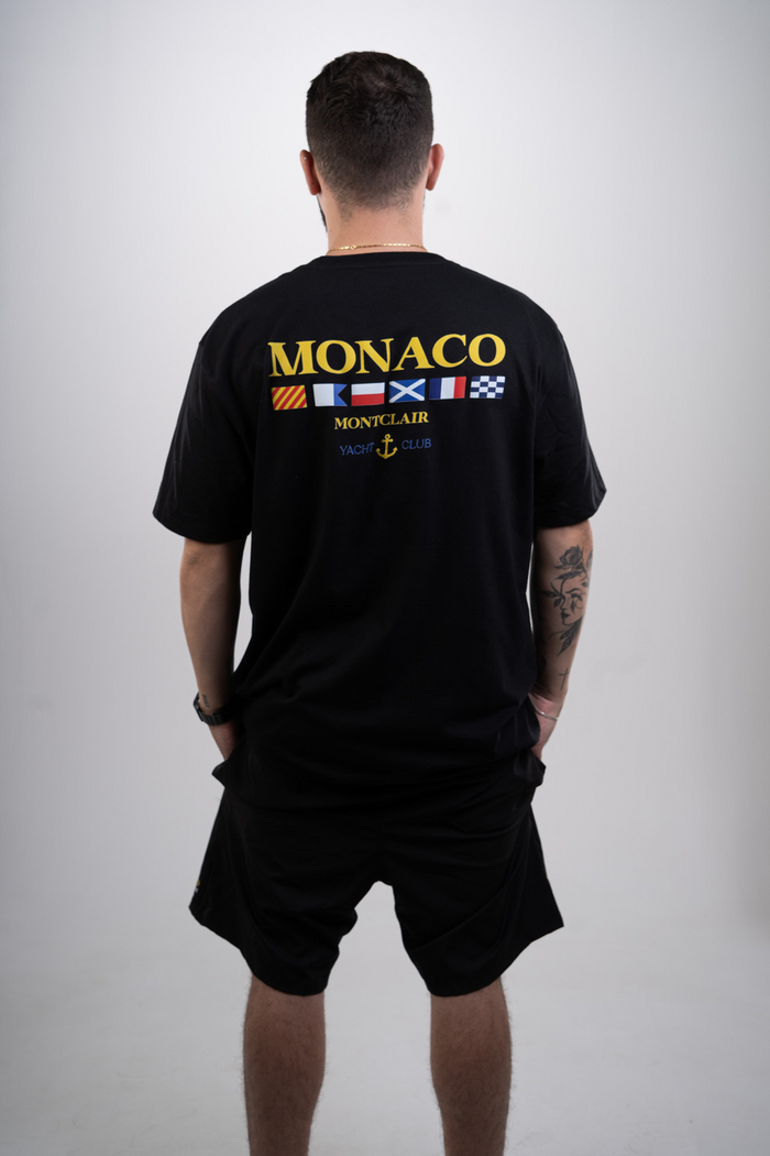 CAMISETA "MÔNACO" PRETA — verso