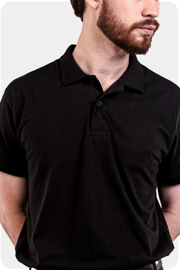 GOLA POLO REGULAR ''BASIC'' BLACK — verso