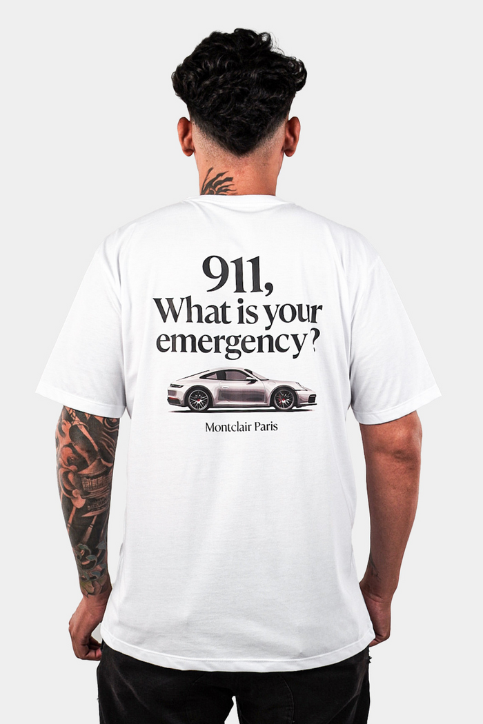 CAMISETA "911" BRANCA