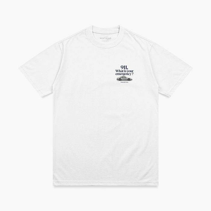 OVERSIZED ''911'' BRANCA — verso