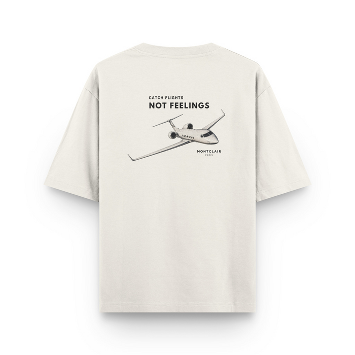 OVERSIZED ''NO FEELING'' OFF WHITE