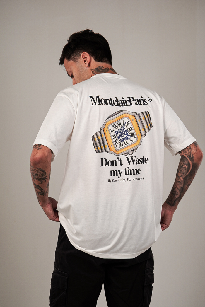 CAMISETA "MY TIME" OFF WHITE — verso