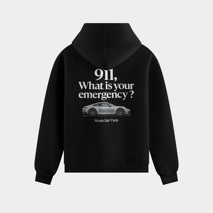 BLUSA MOLETOM ''911'' PRETO