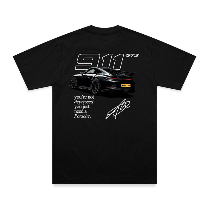 OVERSIZED ''NEED PORSCHE" PRETA