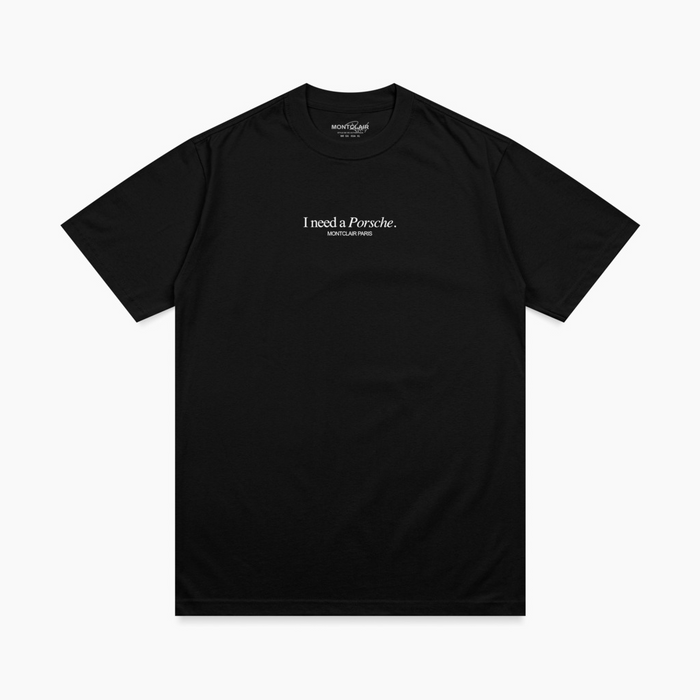OVERSIZED ''NEED PORSCHE" PRETA — verso