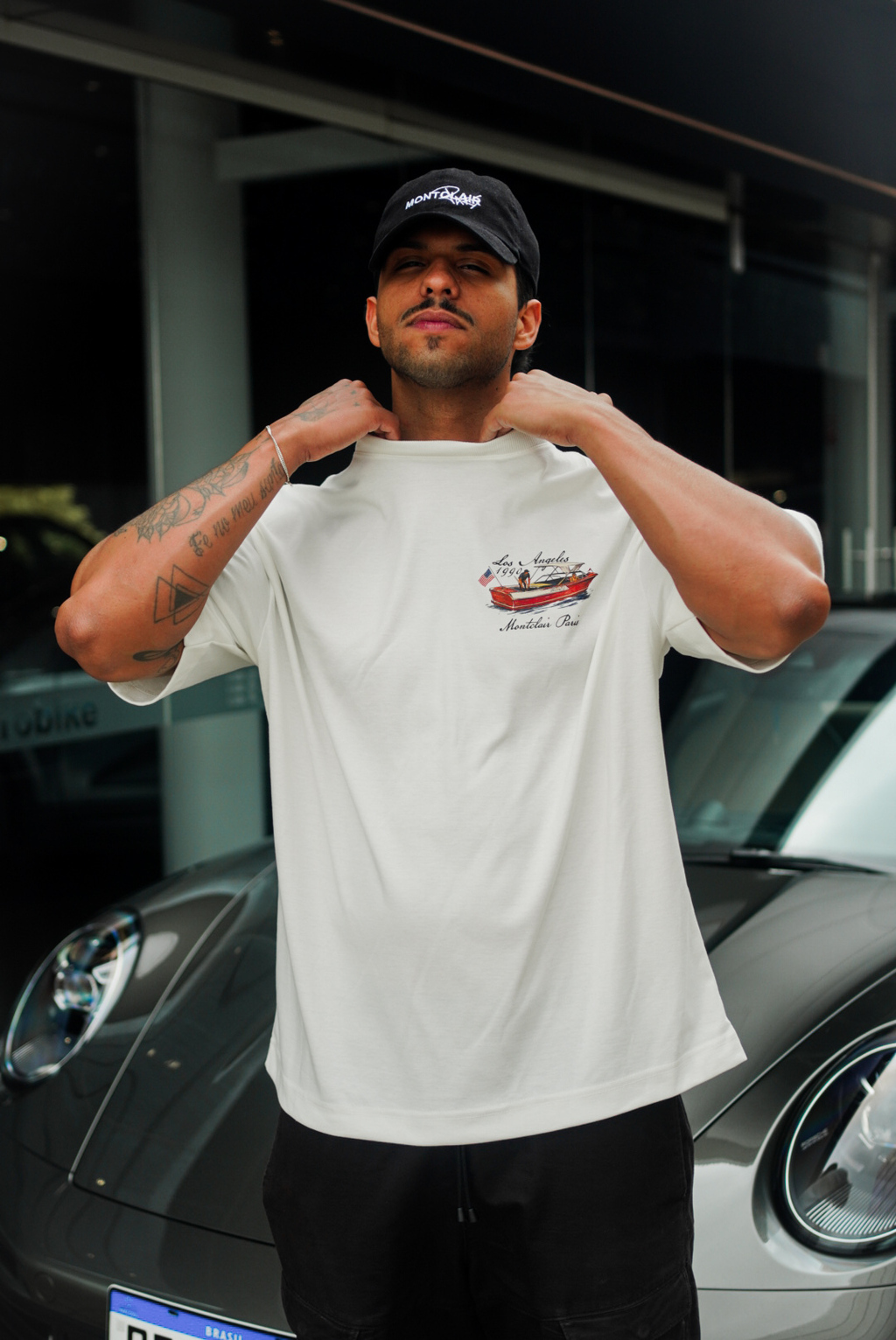OVERSIZED ''AMERICAN SCRIBE" OFF WHITE — foto 4