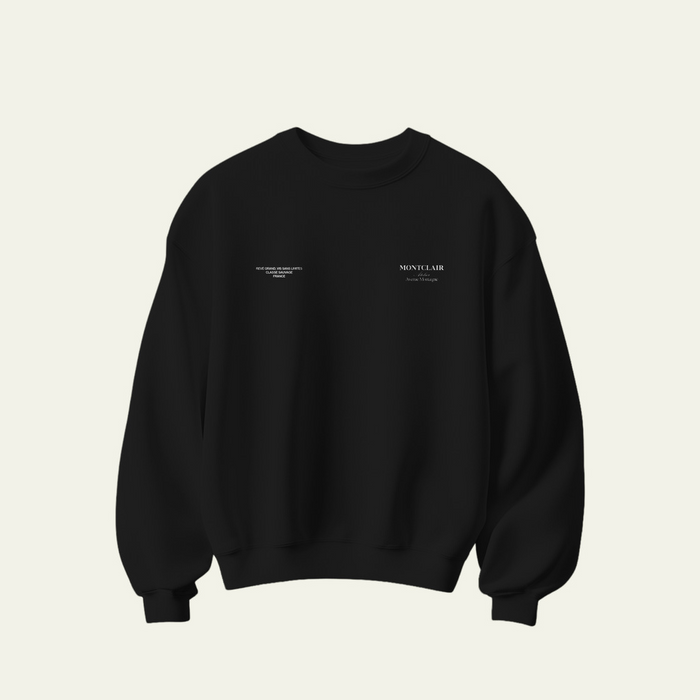 BLUSA MOLETOM CARECA ''ATELIER'' PRETA — verso