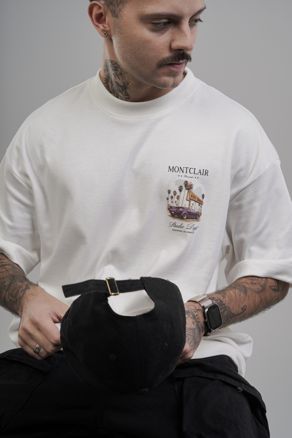 OVERSIZED ''SUNSET DRIVE'' OFF WHITE — foto 5