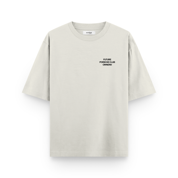 OVERSIZED ''CLUB PORSCHE'' OFF WHITE