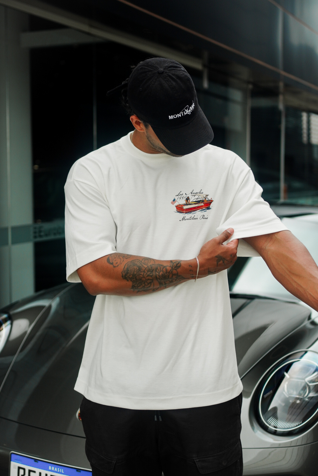 OVERSIZED ''AMERICAN SCRIBE" OFF WHITE — foto 3