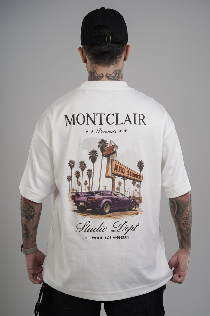 OVERSIZED ''SUNSET DRIVE'' OFF WHITE — verso