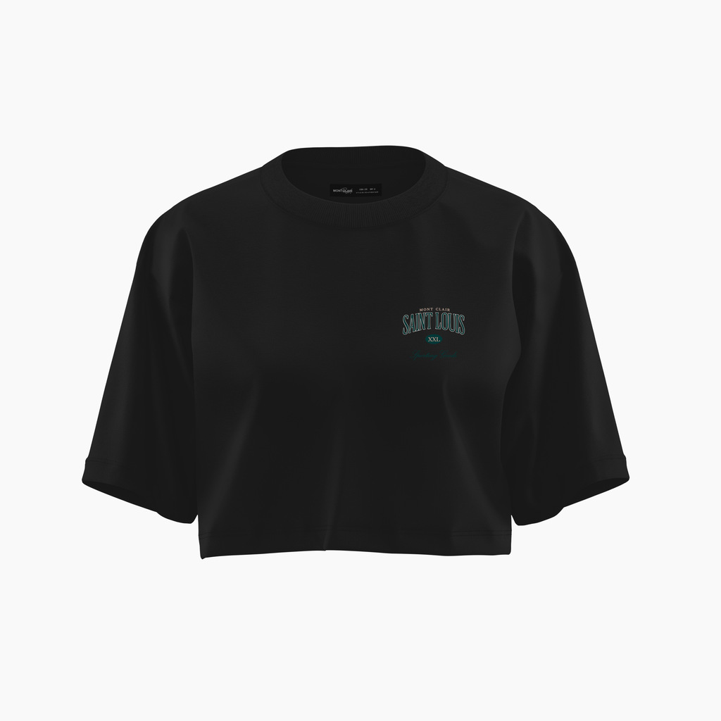 CROPPED SAINT LOUIS OVERSIZED PRETA — foto 2