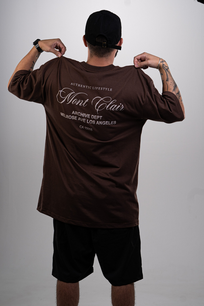 OVERSIZED ''CLUB'' MARROM — verso