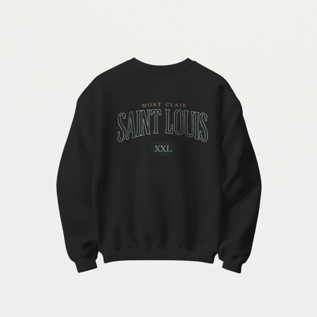 BLUSA MOLETOM CARECA ''SAINT LOUIS'' PRETA — foto 1