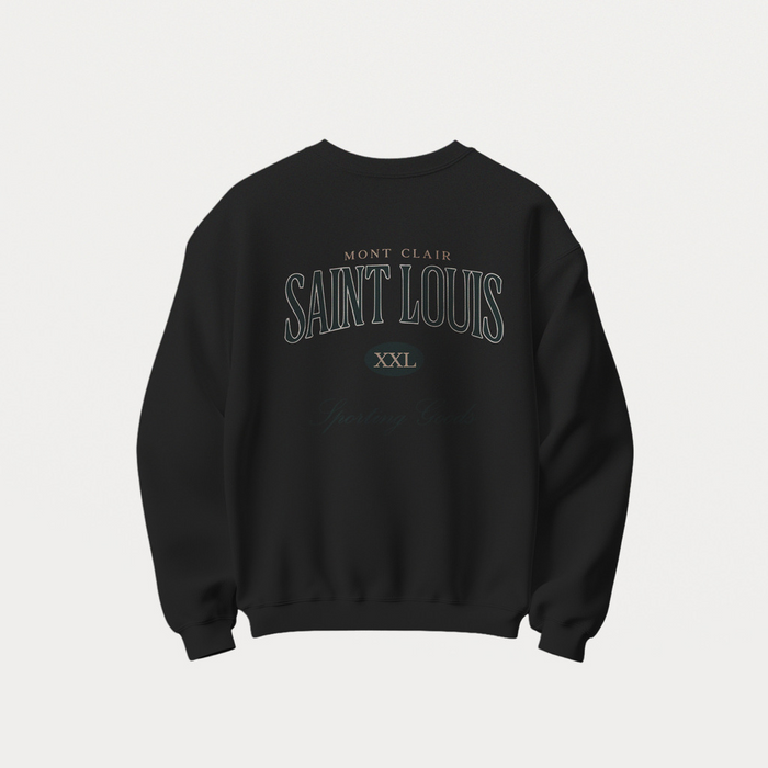 BLUSA MOLETOM CARECA ''SAINT LOUIS'' PRETA