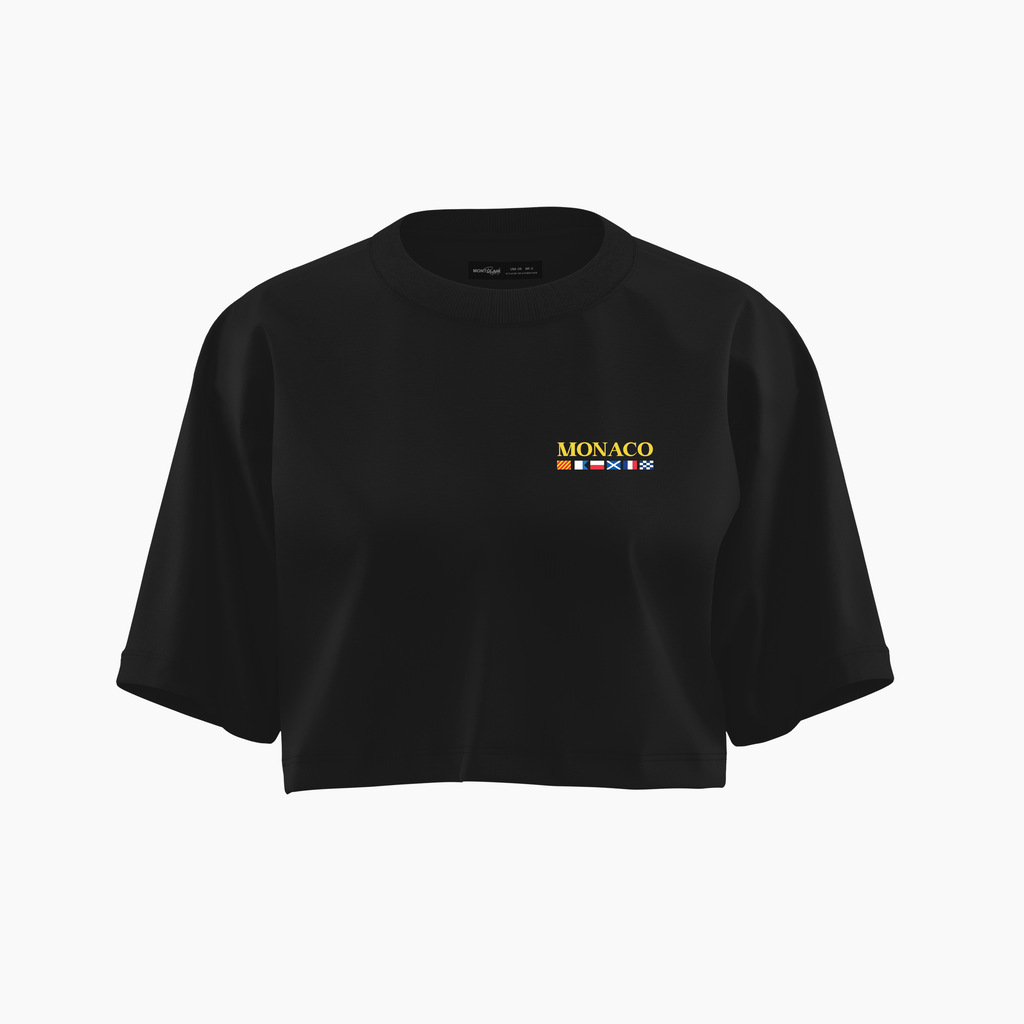 CROPPED ''MONACO'' OVERSIZED PRETA — foto 2