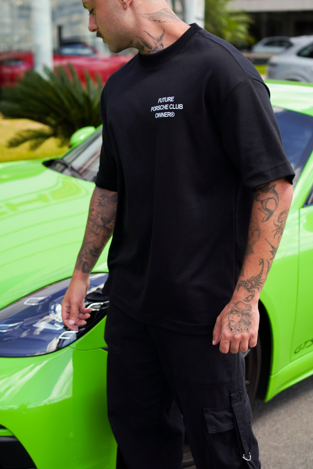OVERSIZED ''CLUB PORSCHE'' PRETO — foto 2