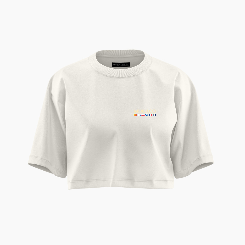 CROPPED MONACO OVERSIZED OFF WHITE — foto 1