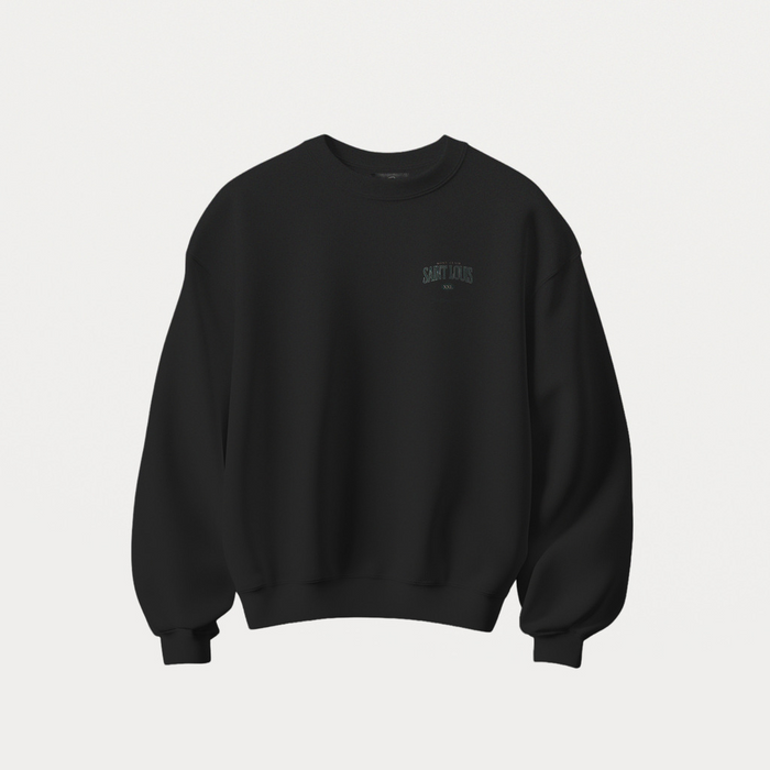 BLUSA MOLETOM CARECA ''SAINT LOUIS'' PRETA — verso