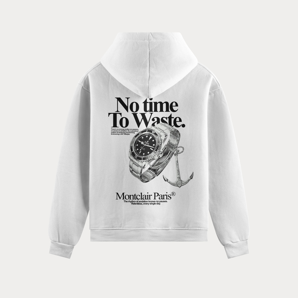BLUSA MOLETOM ''TIME'' WHITE — foto 1