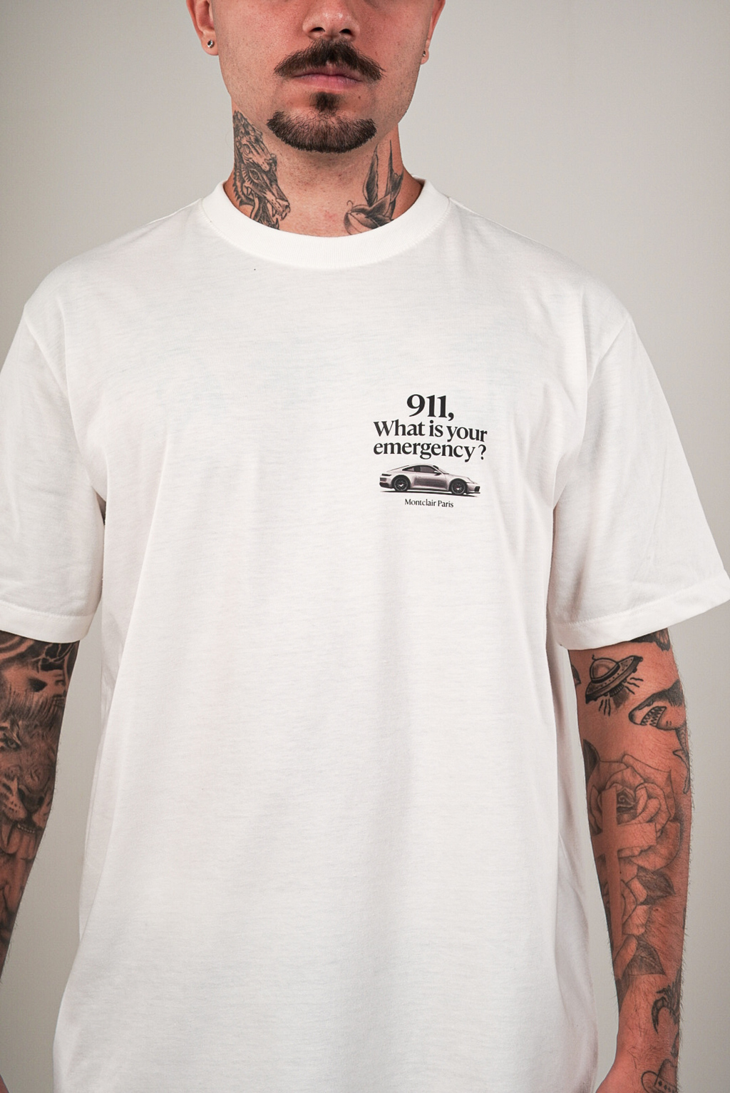 CAMISETA "911" OFF WHITE — foto 4
