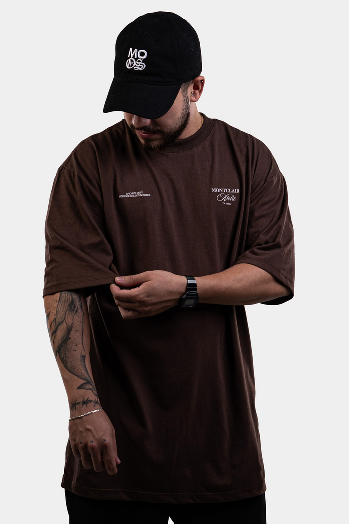 OVERSIZED ''CLUB'' MARROM
