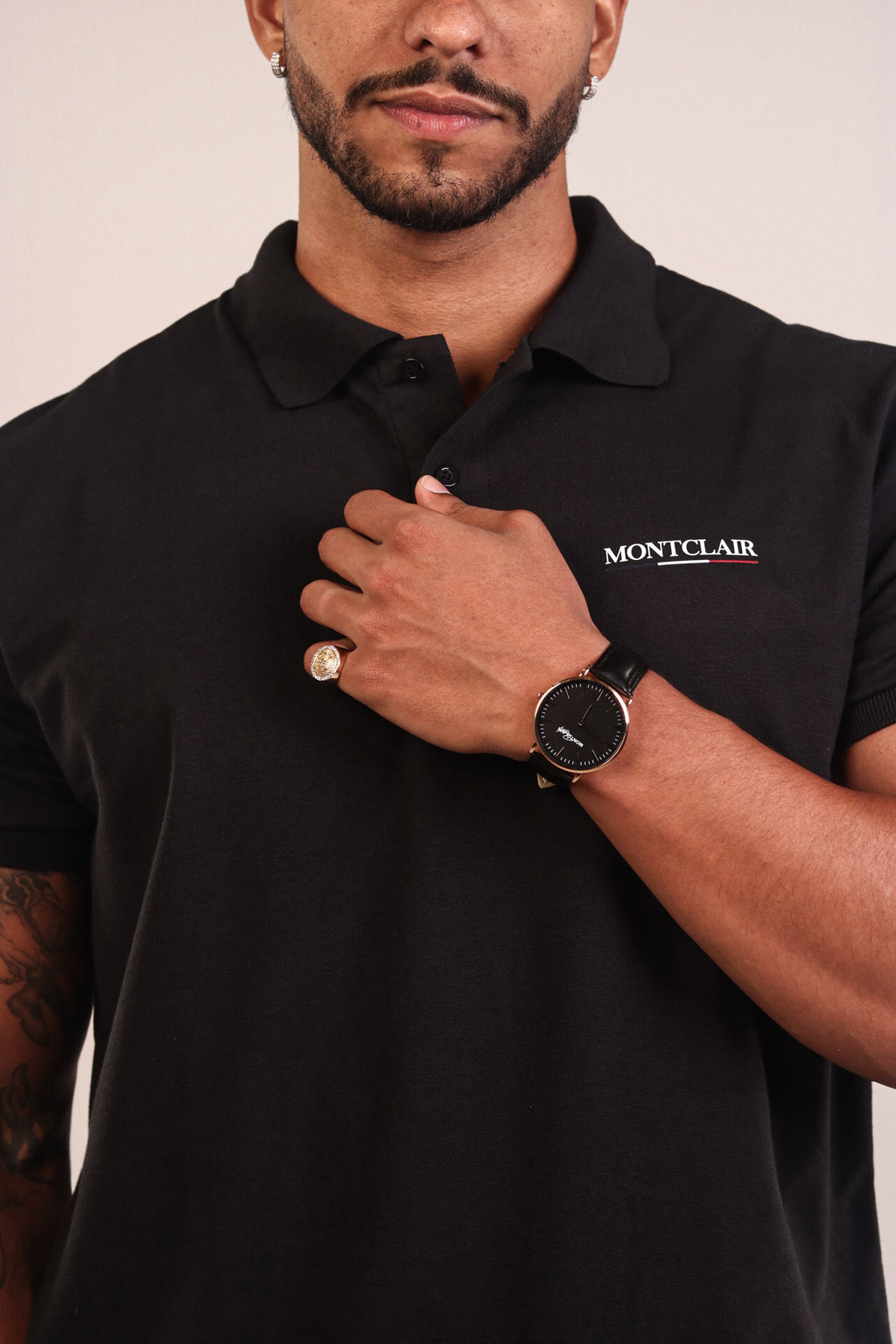 GOLA POLO REGULAR ''FRANCE'' BLACK — foto 4