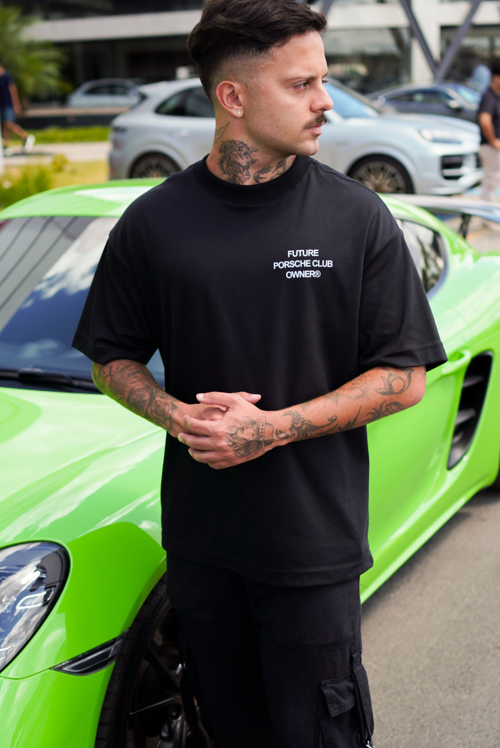 OVERSIZED ''CLUB PORSCHE'' PRETO — foto 3