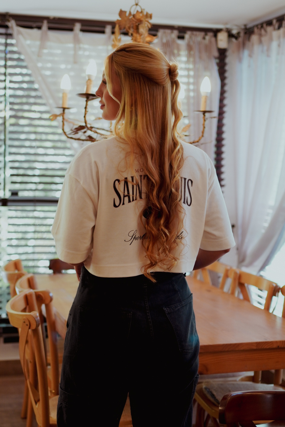 CROPPED SAINT LOUIS OVERSIZED OFF WHITE — foto 4