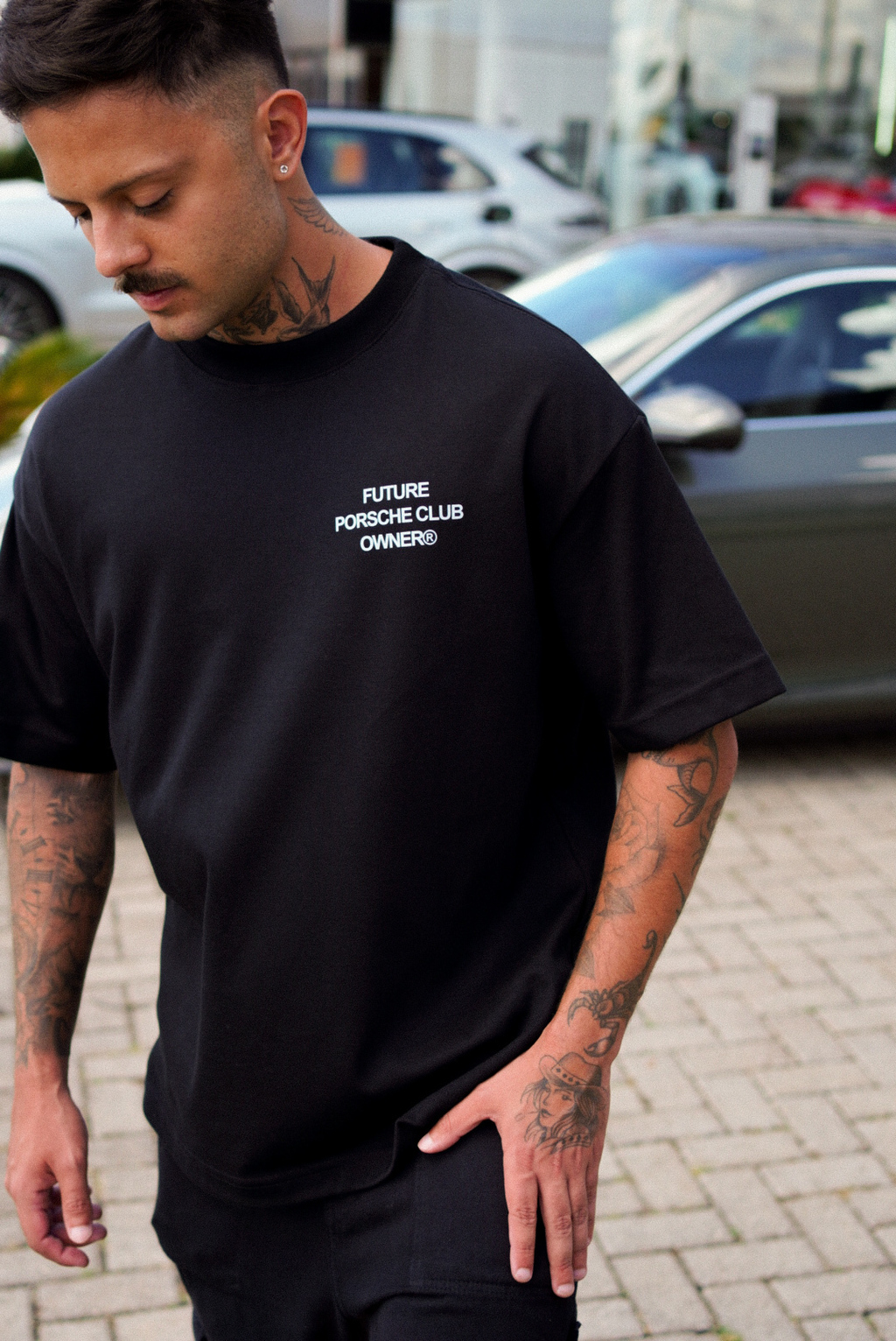 OVERSIZED ''CLUB PORSCHE'' PRETO — foto 4