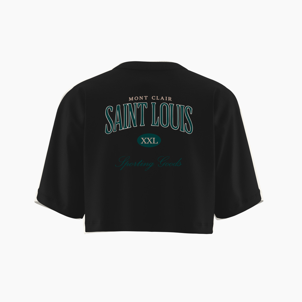 CROPPED SAINT LOUIS OVERSIZED PRETA — foto 1