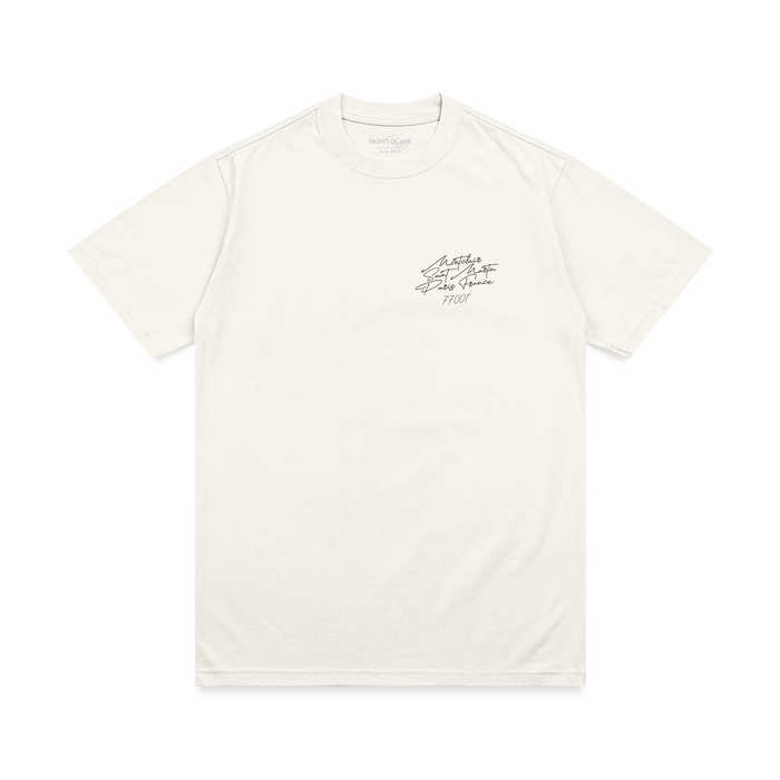OVERSIZED ''MANUSCRIPT'' OFF WHITE — verso