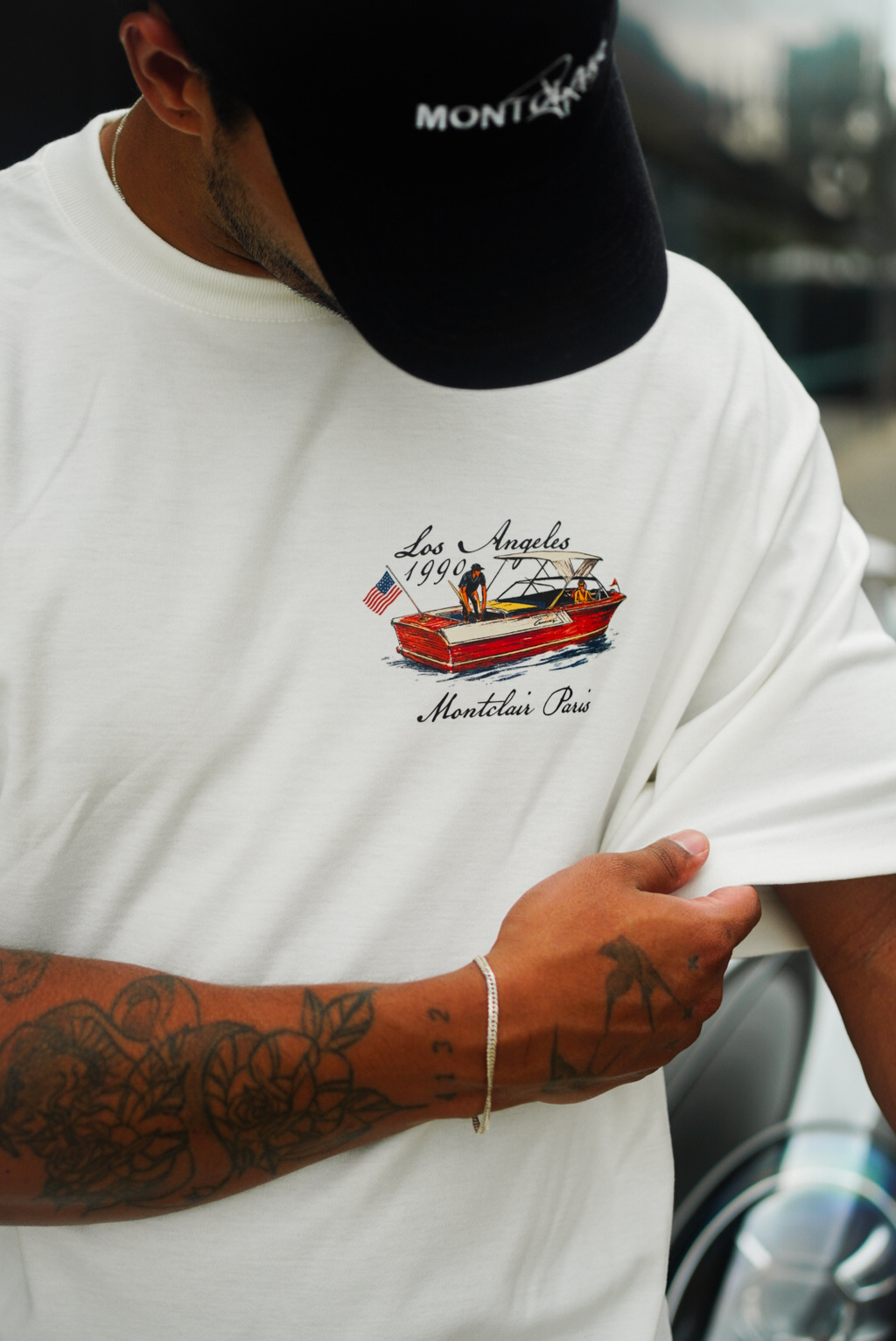 OVERSIZED ''AMERICAN SCRIBE" OFF WHITE — foto 5