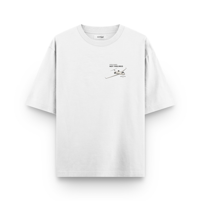 OVERSIZED ''NO FEELING'' BRANCA — verso