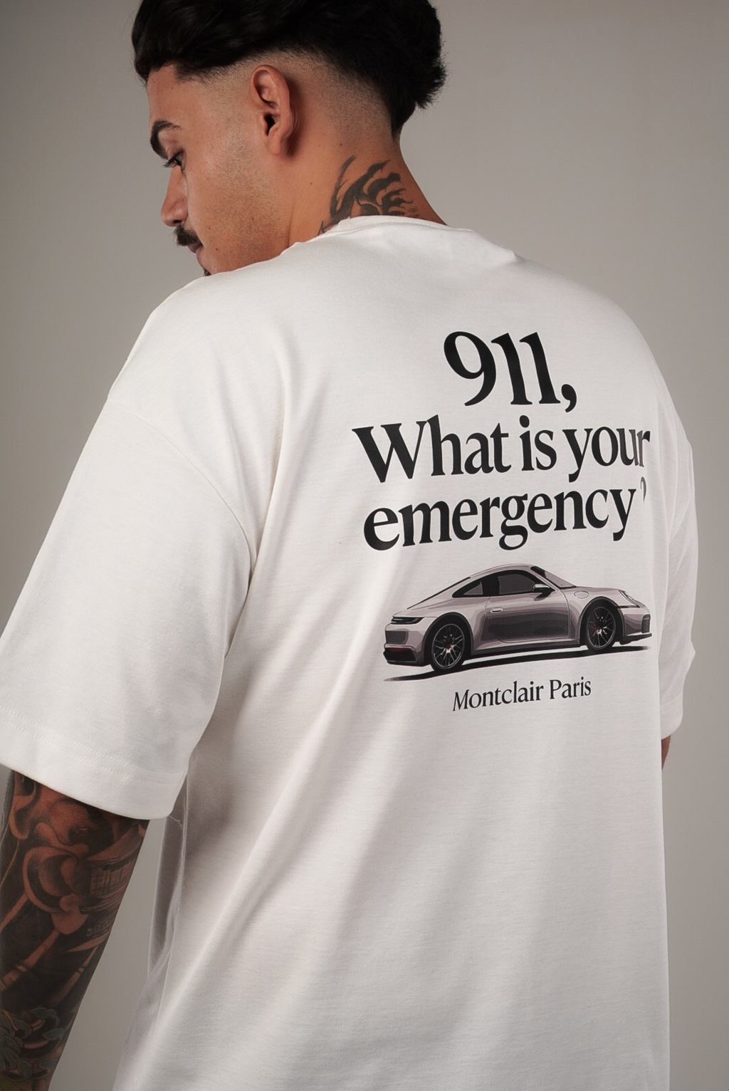 OVERSIZED ''911'' OFF WHITE — foto 4