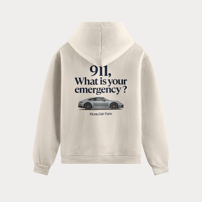 BLUSA MOLETOM ''911'' OFF WHITE