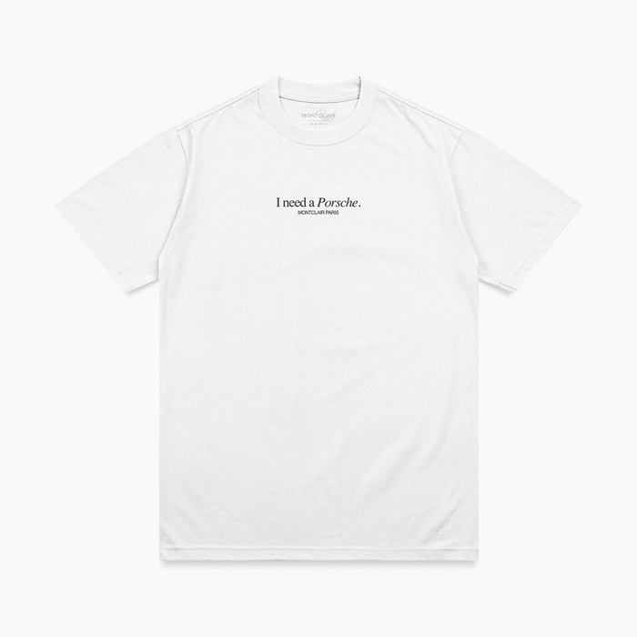 OVERSIZED ''NEED PORSCHE" BRANCA — verso