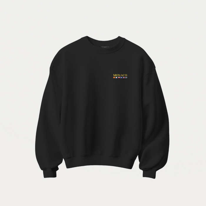 BLUSA MOLETOM CARECA ''MONACO'' PRETA — verso