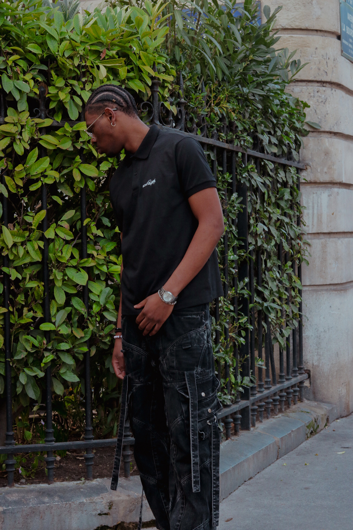GOLA POLO REGULAR ''PARIS'' BLACK — verso