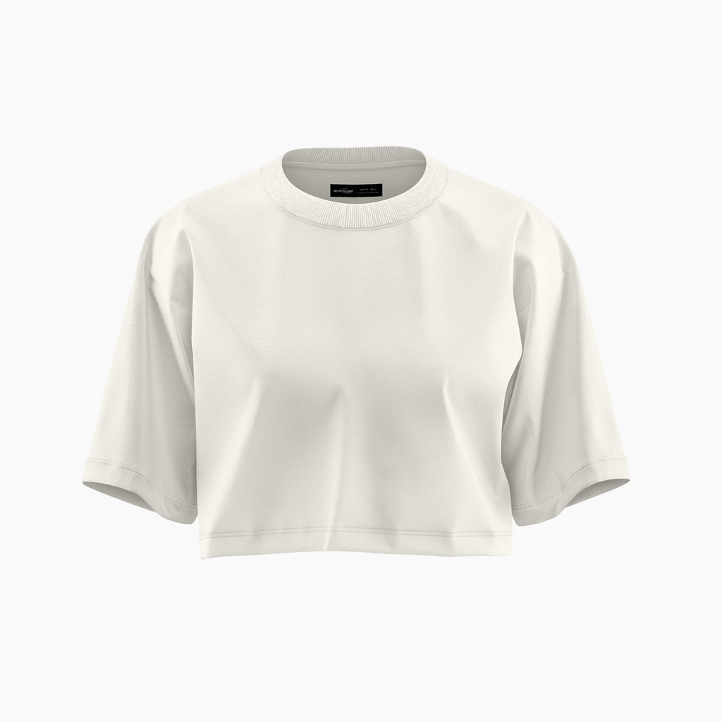 CROPPED BASIC OVERSIZED OFF WHITE — foto 1