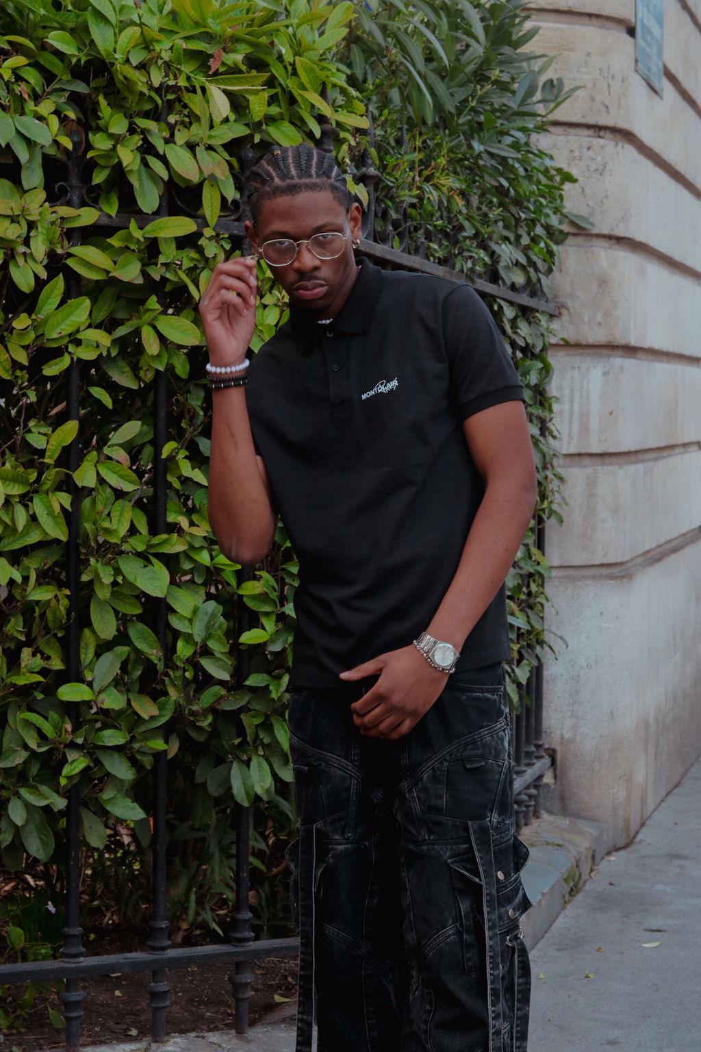 GOLA POLO REGULAR ''PARIS'' BLACK — foto 3