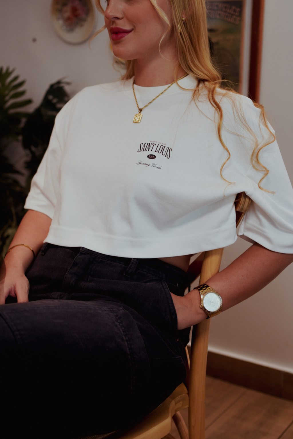 CROPPED SAINT LOUIS OVERSIZED OFF WHITE — foto 3