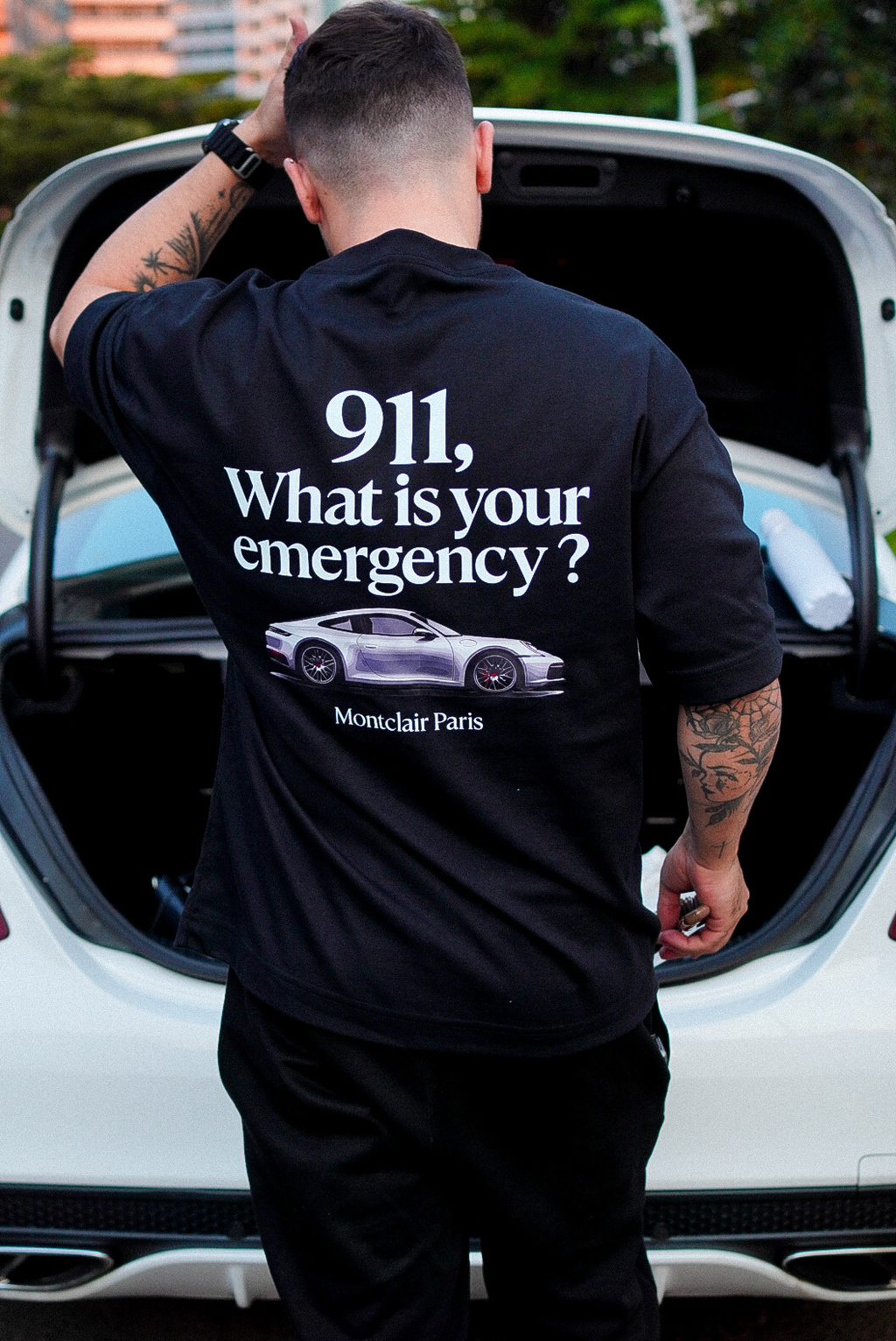 OVERSIZED ''911'' PRETA — foto 3