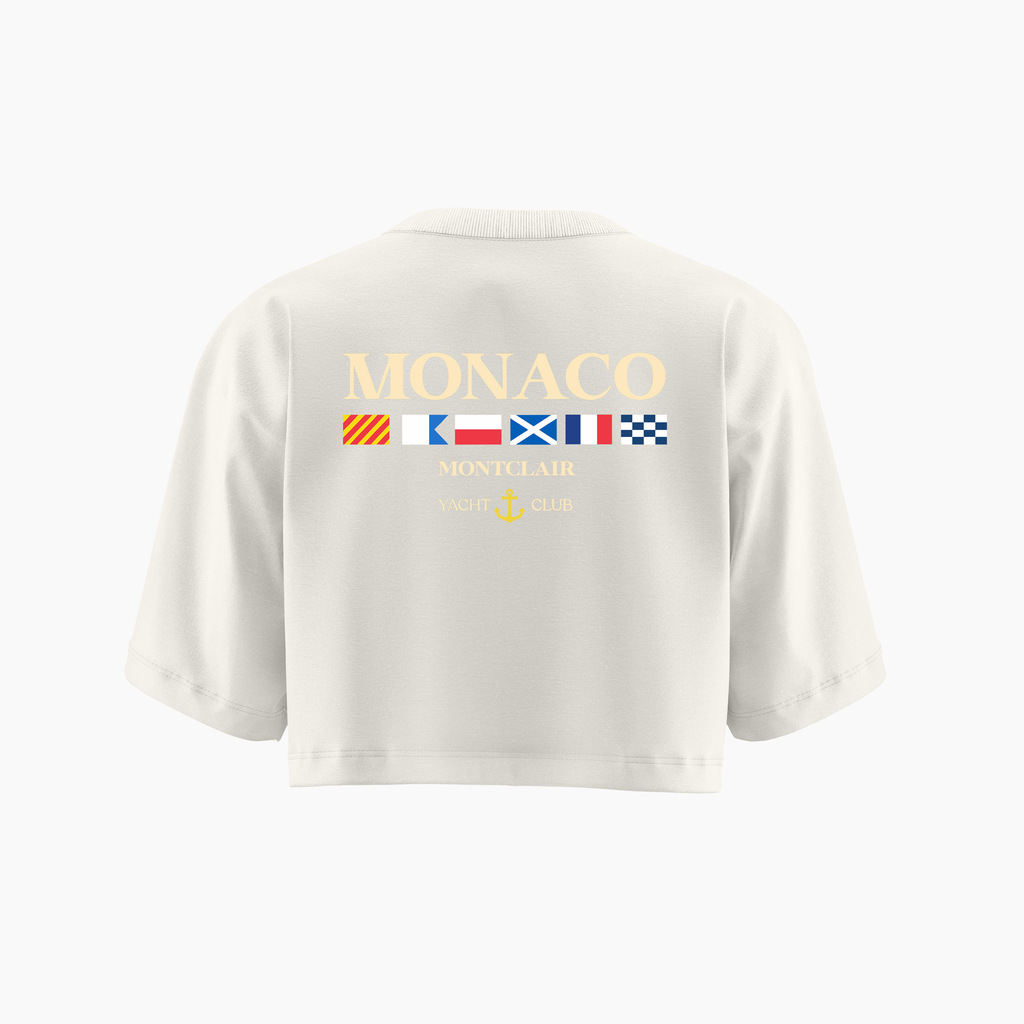 CROPPED MONACO OVERSIZED OFF WHITE — foto 2