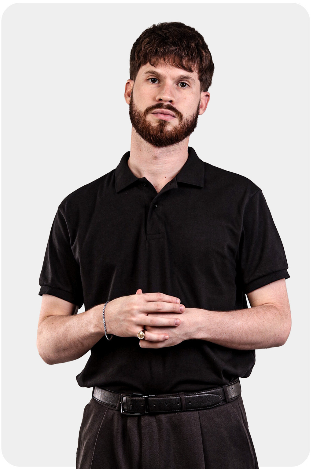 GOLA POLO REGULAR ''BASIC'' BLACK — foto 3