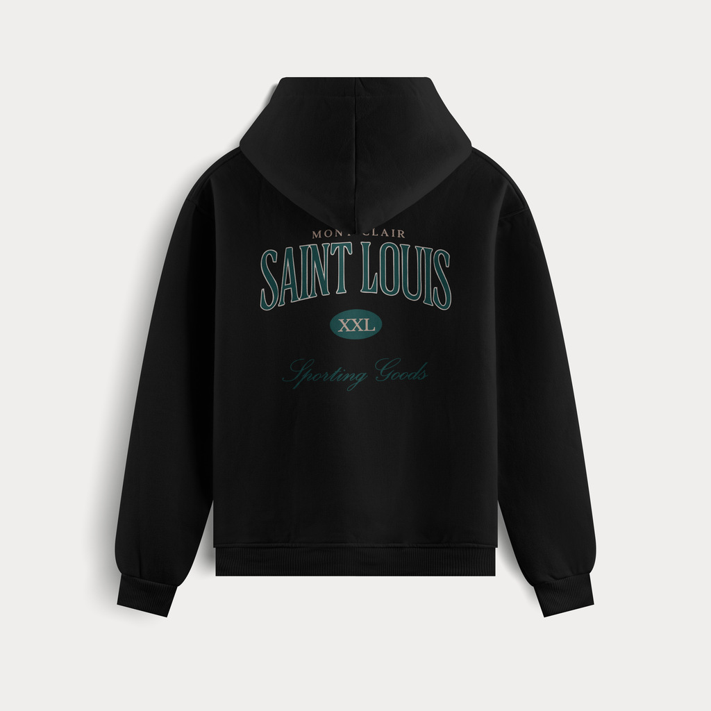 BLUSA MOLETOM ''SAINT LOUIS'' PRETA — foto 1